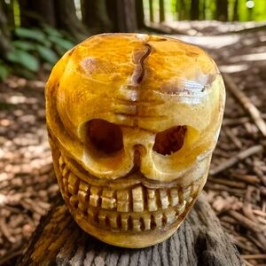 vintage and hand carved large yak bone Skull bead for prayer,decor,pendant & etc